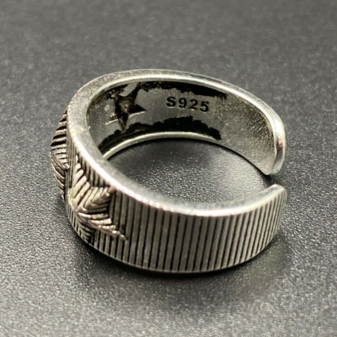 指輪 メンズ シルバーリング リング シルバー925 フリーサイズ 255A F メンズのアクセサリー(リング(指輪))の商品写真