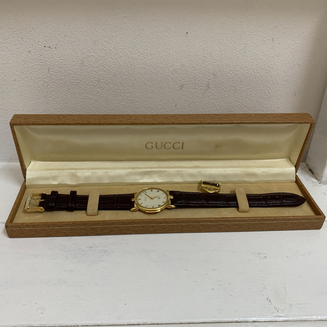 Gucci(グッチ)のOLD GUCCI オールドグッチ SWISS製 ヴィンテージ 腕時計 稼働品 メンズの時計(腕時計(アナログ))の商品写真