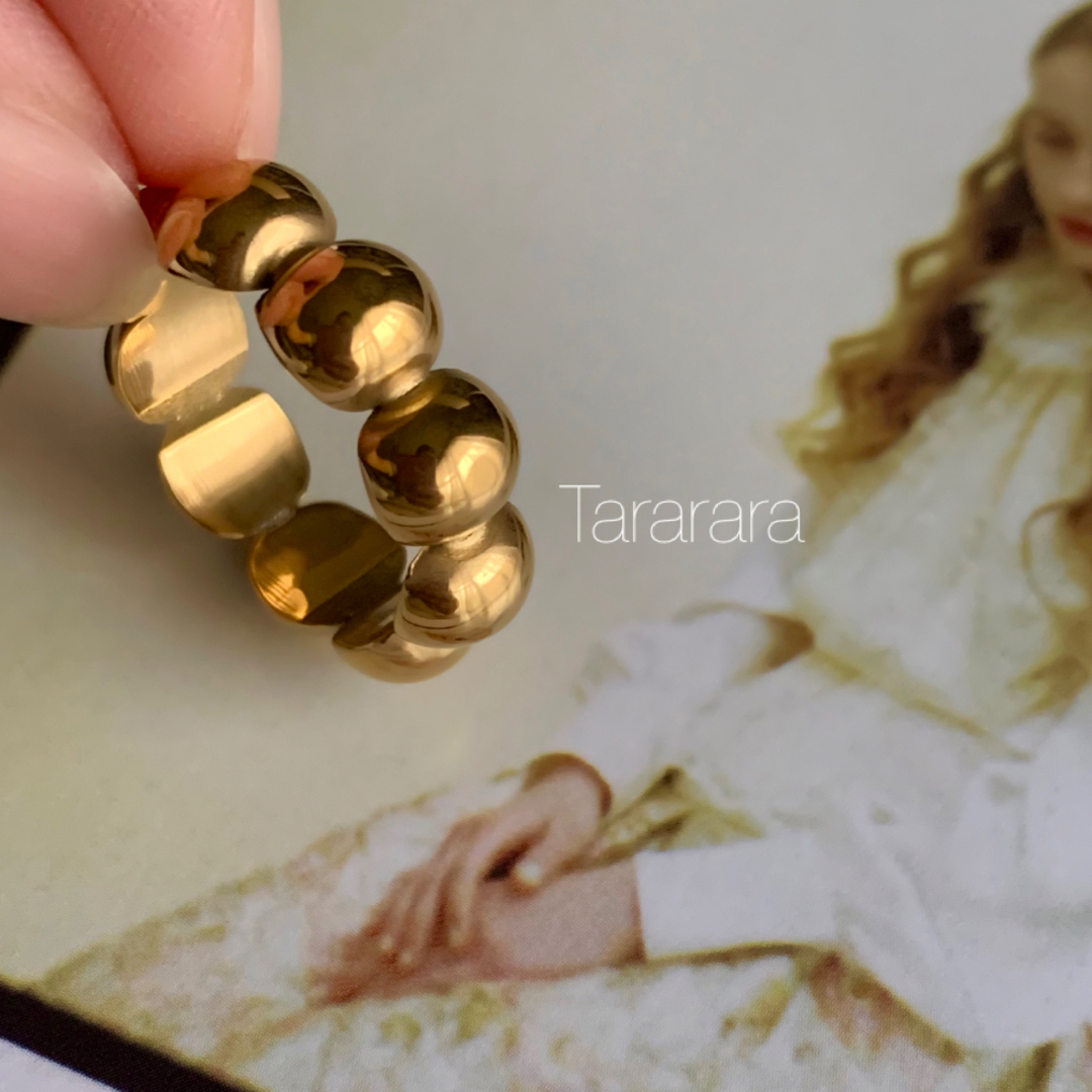 ●ステンレス round Connect リング●金アレ対応 レディースのアクセサリー(リング(指輪))の商品写真