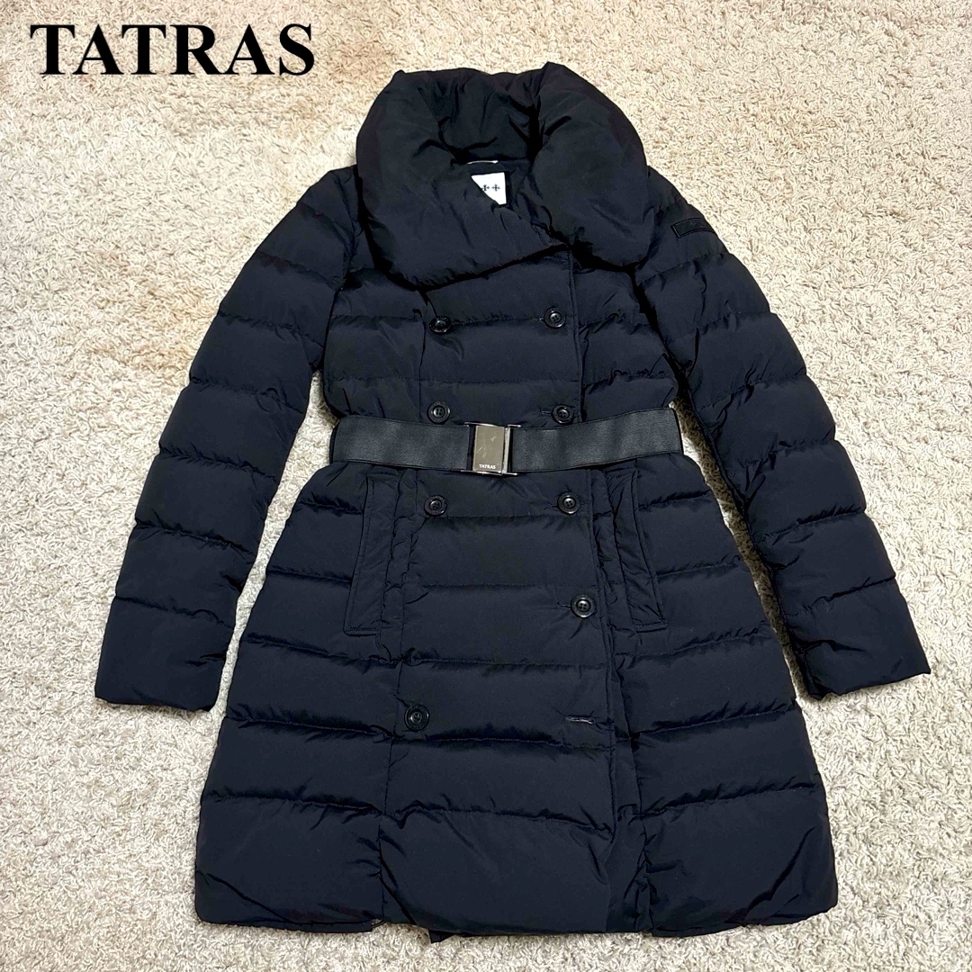 ナイロン【美品】タトラス　TATRAS ACOCNA ダウンコート　ブラック　ベルト　M