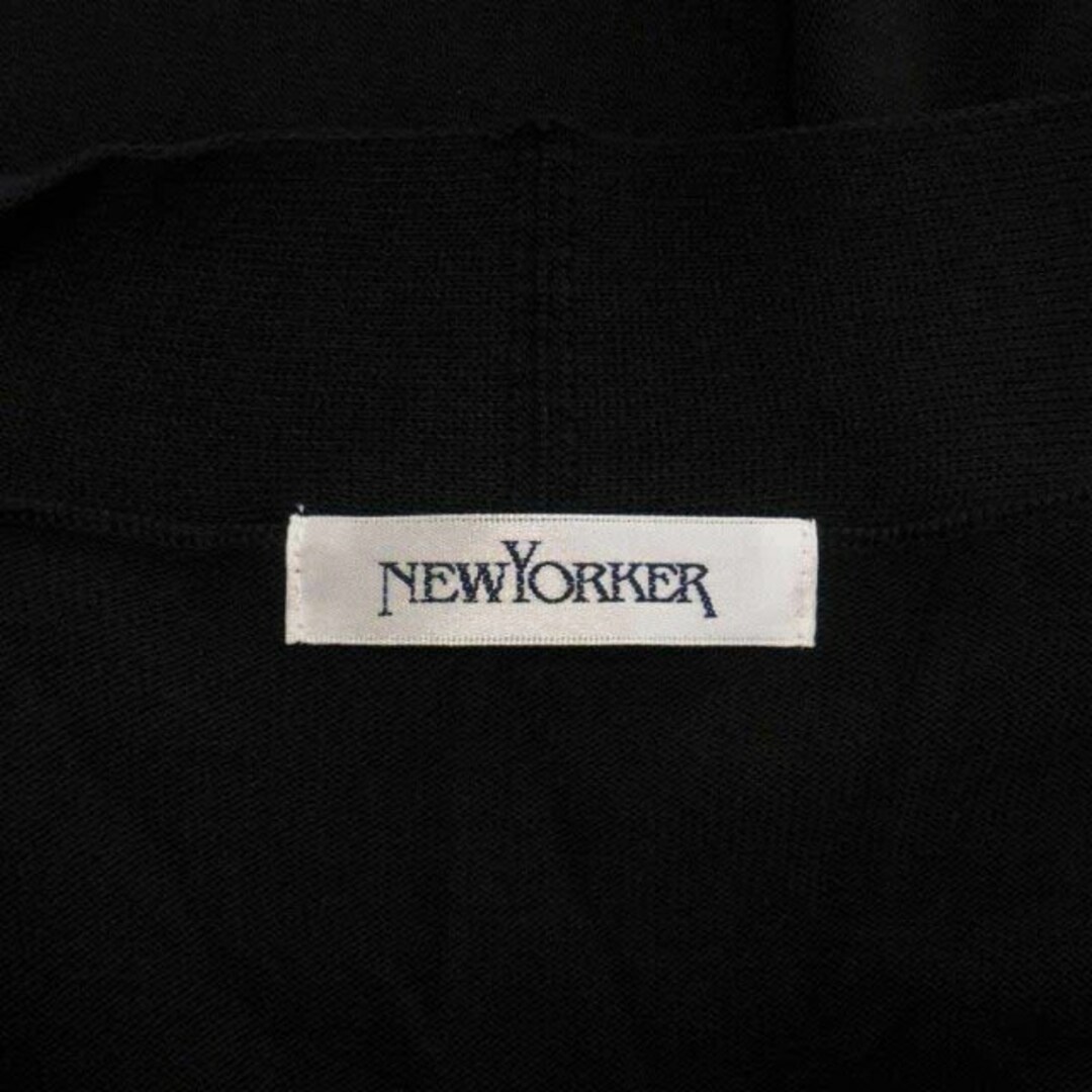 NEWYORKER(ニューヨーカー)のニューヨーカー ニットカーディガン ロング 長袖 薄手 前開きトッパー M 黒 レディースのトップス(カーディガン)の商品写真