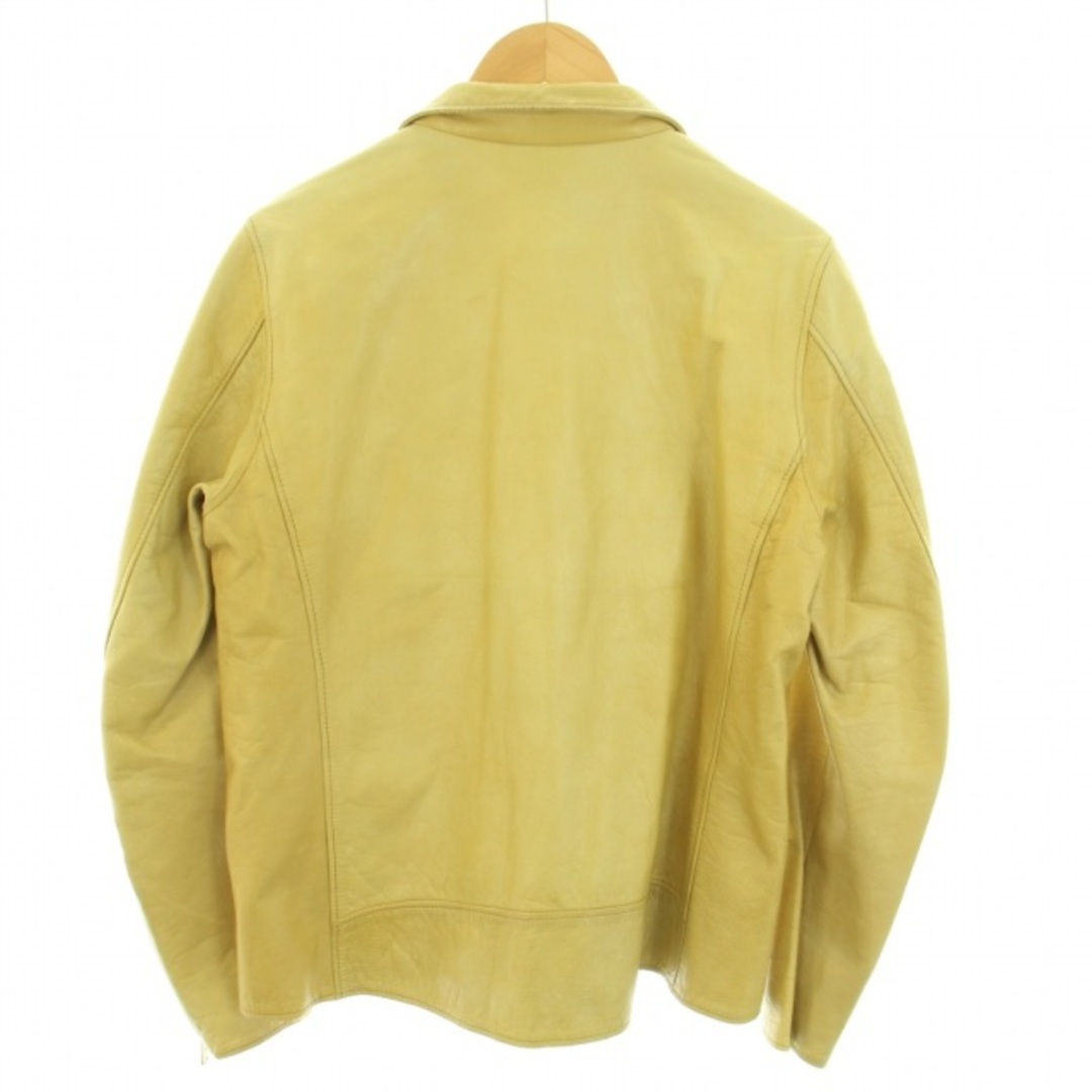 nonnative(ノンネイティブ)のnonnative ダブルライダース レザージャケット 絹混 2 M 黄 メンズのジャケット/アウター(ライダースジャケット)の商品写真