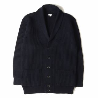 ポールスミス(Paul Smith)のPaul Smith ポールスミス カーディガン サイズ:L リブ編み ウール ニット カーディガン ミドルゲージ ネイビー 紺 トップス セーター 【メンズ】【中古】(カーディガン)