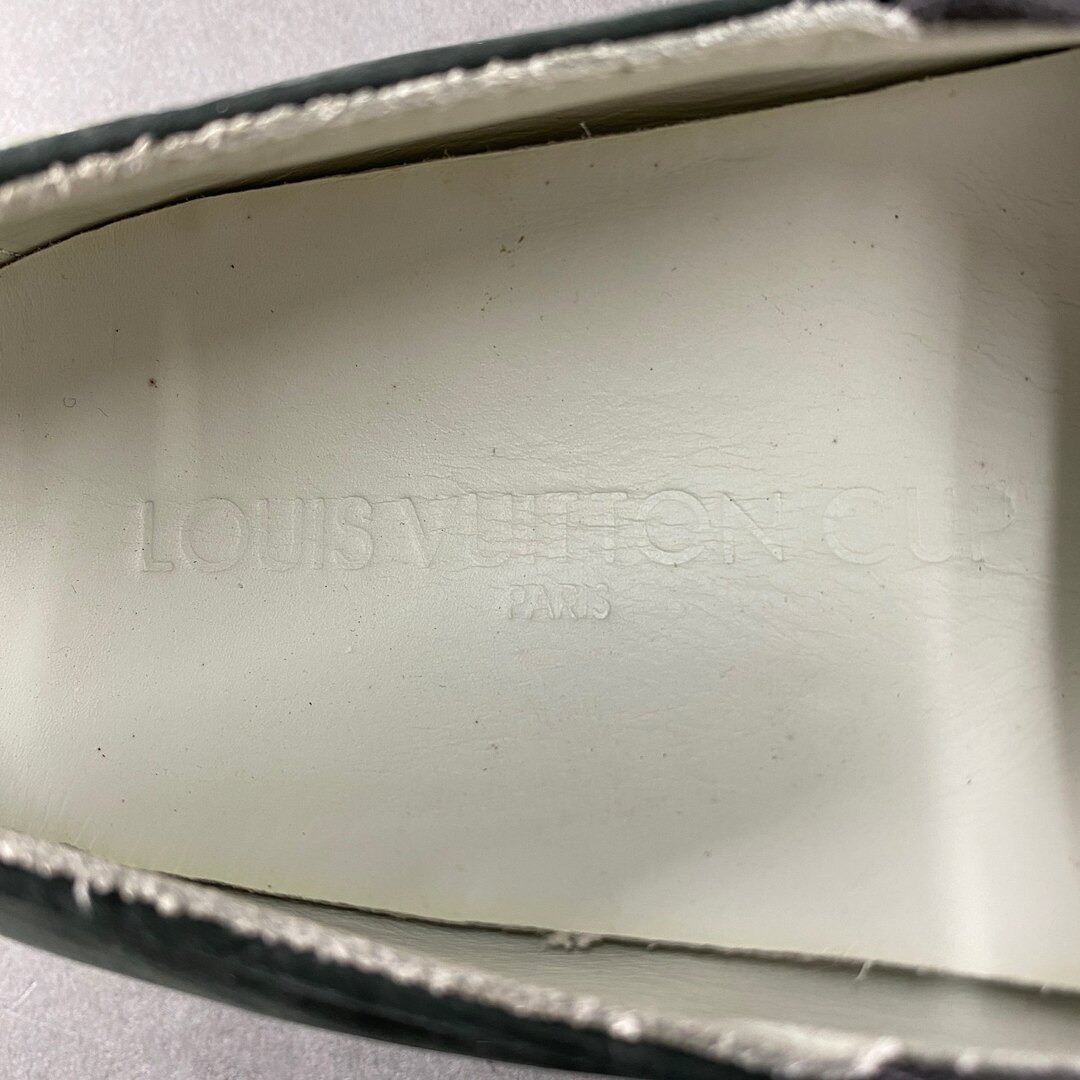 LOUIS VUITTON(ルイヴィトン)の1A25 フランス製 LOUIS VUITTON ルイヴィトン ローカットスニーカー スリッポン レザーシューズ サイドロゴ 37 グレー系 スエード レディース 女性用 レディースの靴/シューズ(スニーカー)の商品写真