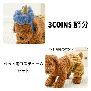 スリーコインズ(3COINS)の3COINS スリーコインズ　節分　ペット用鬼のパンツ　青鬼のウィッグ　犬用(衣装)