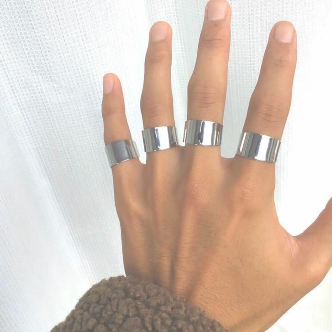 4連リング typeB オープン 指輪　メンズ　レディース　韓国 メンズのアクセサリー(リング(指輪))の商品写真