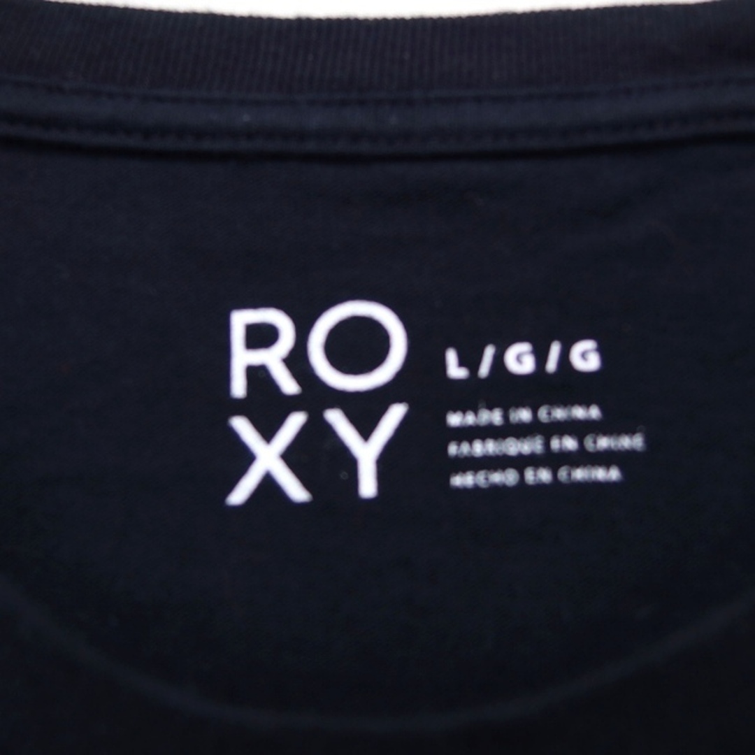 Roxy(ロキシー)のロキシー ROXY Tシャツ カットソー 英字 ゴム文字 切替リブ 半袖 丸首 レディースのトップス(Tシャツ(半袖/袖なし))の商品写真