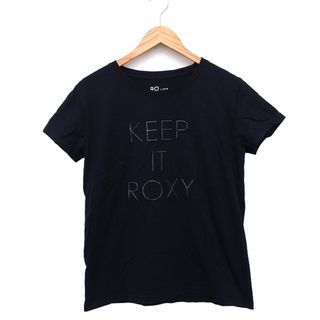 ロキシー(Roxy)のロキシー ROXY Tシャツ カットソー 英字 ゴム文字 切替リブ 半袖 丸首(Tシャツ(半袖/袖なし))