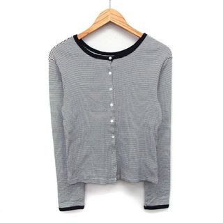 ダブルクローゼット(w closet)のダブルクローゼット w closet カーディガン ボーダー 柄 リブ ライン(カーディガン)