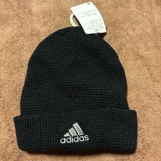 アディダス(adidas)の最終値下げ❗️アディダス ニット帽 黒(ニット帽/ビーニー)