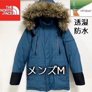 ザノースフェイス(THE NORTH FACE)の美品人気 ノースフェイス ダウンジャケット メンズM 透湿防水 フード着脱可能(ダウンジャケット)