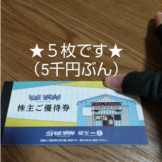 ヴィレッジヴァンガード 株主優待券 5000円分(ショッピング)