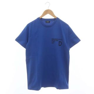 ディーゼル(DIESEL)のディーゼル ロゴプリントTシャツ カットソー 半袖 L 青 ブルー(Tシャツ/カットソー(半袖/袖なし))