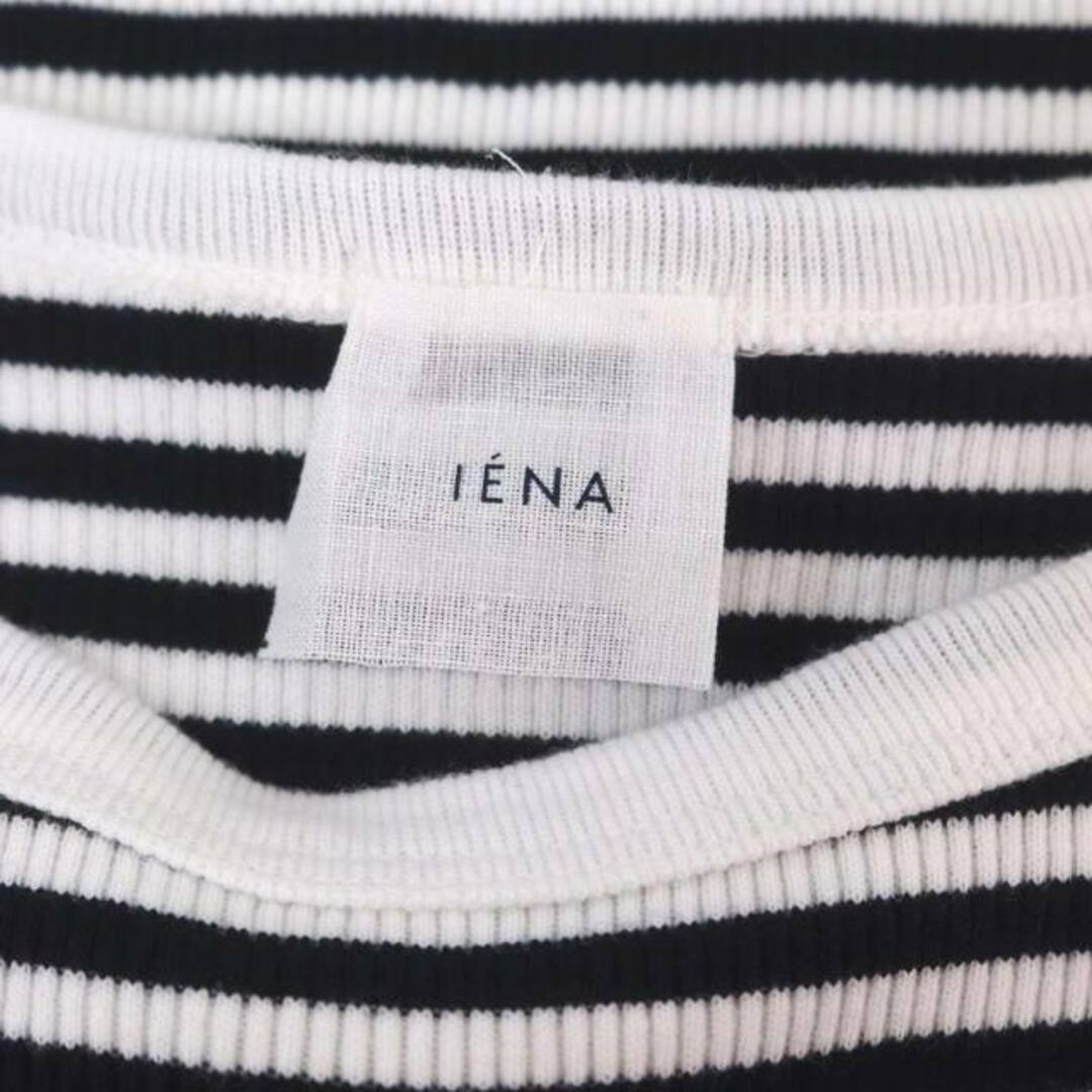 IENA(イエナ)のイエナ 22AW ボーダーテレコTシャツ カットソー 長袖 白 ホワイト レディースのトップス(Tシャツ(長袖/七分))の商品写真