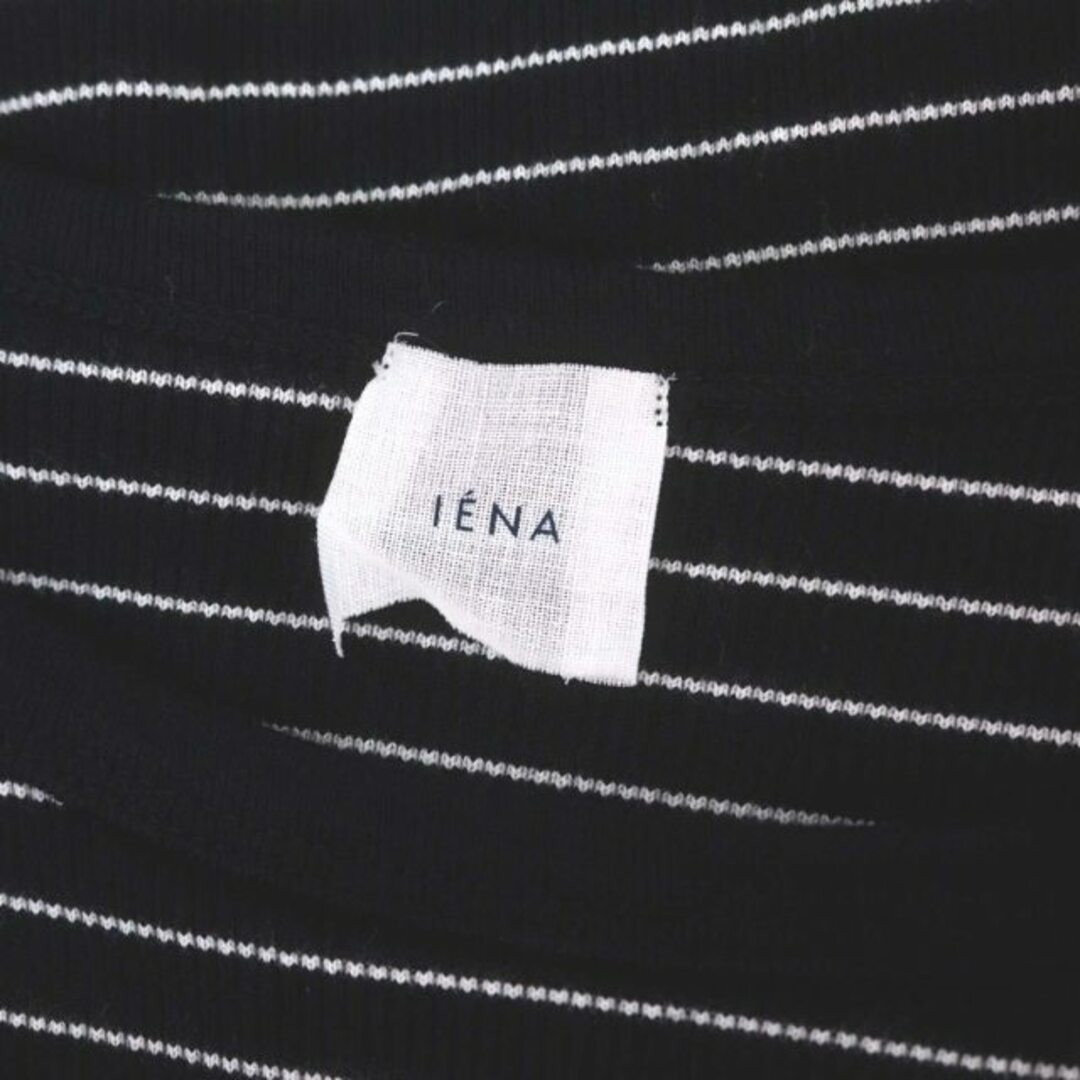 IENA(イエナ)のイエナ 22AW ボーダーテレコTシャツ カットソー 長袖 黒 ブラック レディースのトップス(Tシャツ(長袖/七分))の商品写真