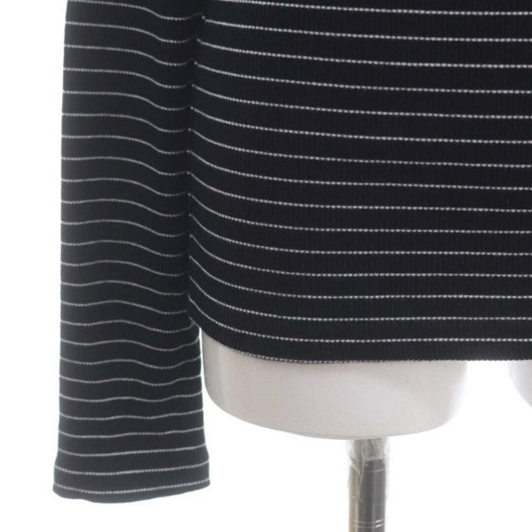 IENA(イエナ)のイエナ 22AW ボーダーテレコTシャツ カットソー 長袖 黒 ブラック レディースのトップス(Tシャツ(長袖/七分))の商品写真