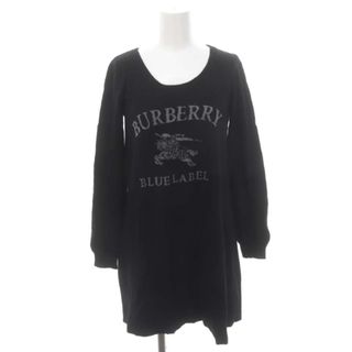 バーバリーブルーレーベル(BURBERRY BLUE LABEL)のバーバリーブルーレーベル ウールロゴニットワンピース ミニ 長袖(ミニワンピース)