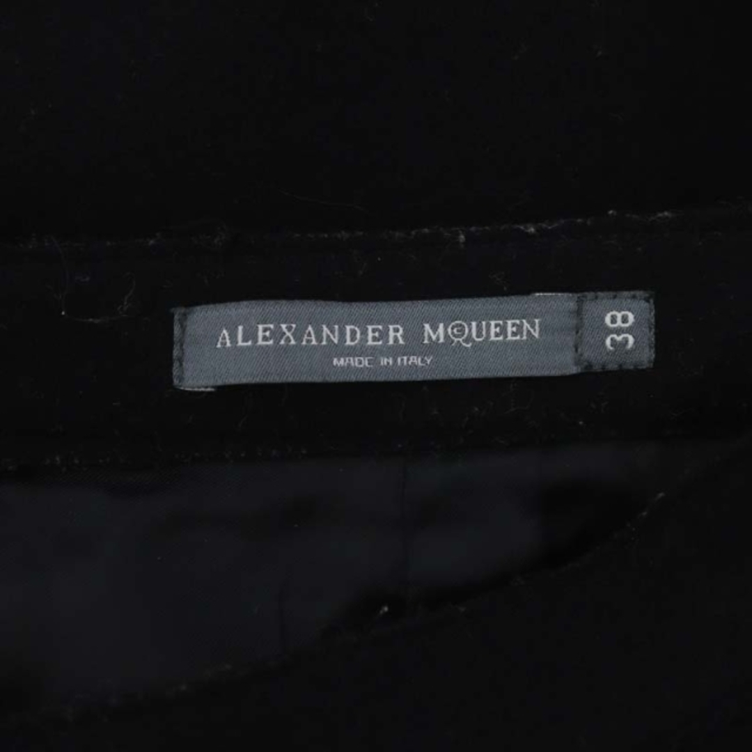 Alexander McQueen(アレキサンダーマックイーン)のアレキサンダーマックイーン ヴァージンウール フリルスカート ミニ 38 黒 レディースのスカート(ミニスカート)の商品写真