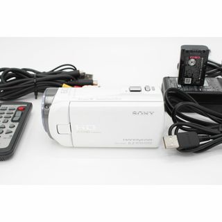 ソニー(SONY)の＜＜付属品多数！！＞＞【美品】SONY ソニー ビデオカメラ Handycam CX420 内蔵メモリ32GB ホワイト HDR-CX420/W #LE2024008(ビデオカメラ)