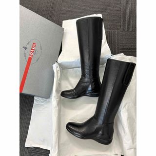 ブーツプラダ PRADA コンバット ブーツ 38 ショートブーツ