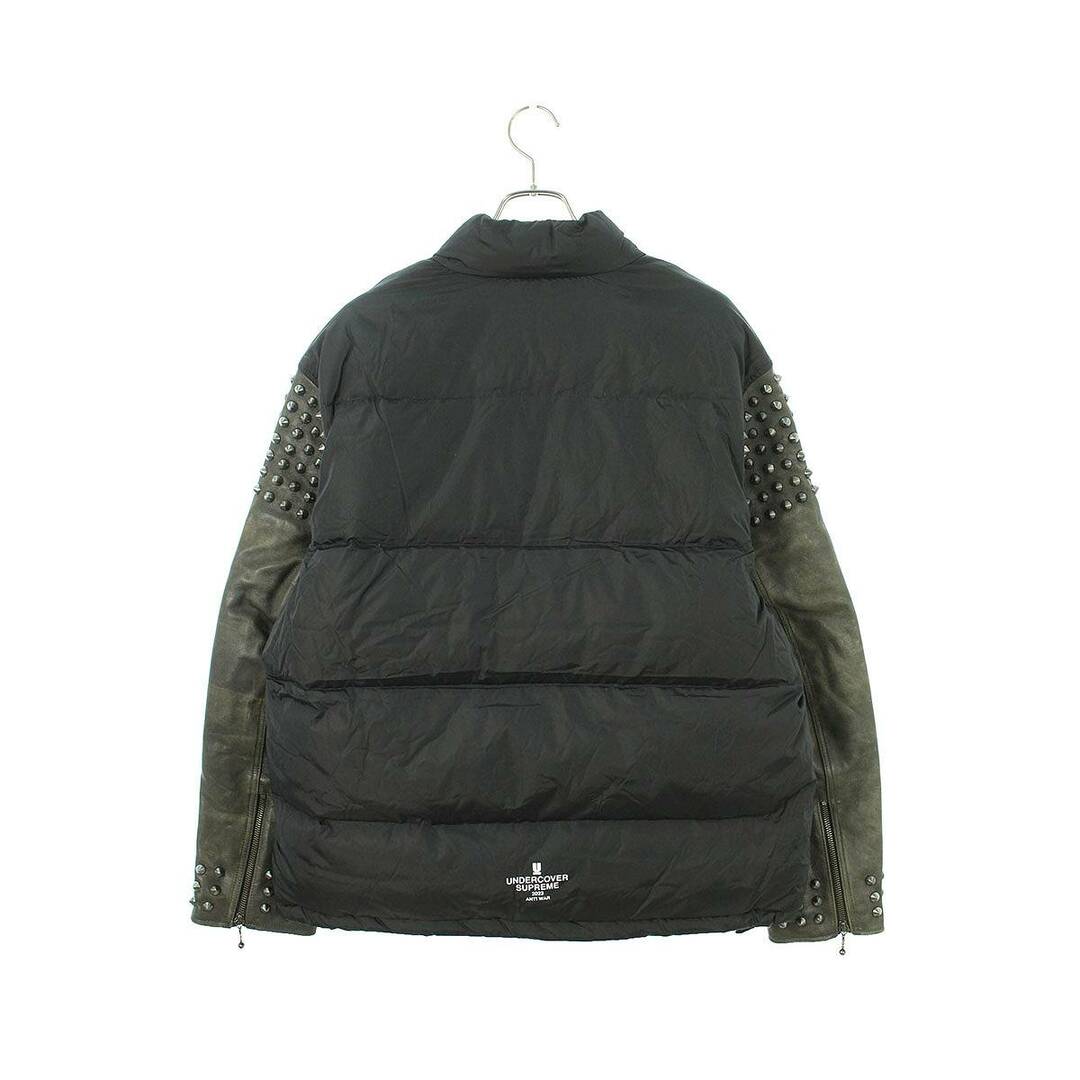 Supreme(シュプリーム)のシュプリーム ×アンダーカバー UNDERCOVER  23SS  Undercover Puffer Jacket レザー切替パファージャケットブルゾン メンズ L メンズのジャケット/アウター(ブルゾン)の商品写真