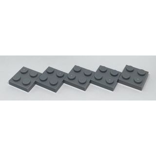 LEGO パーツ　プレート　2×2 グレー　5個(知育玩具)