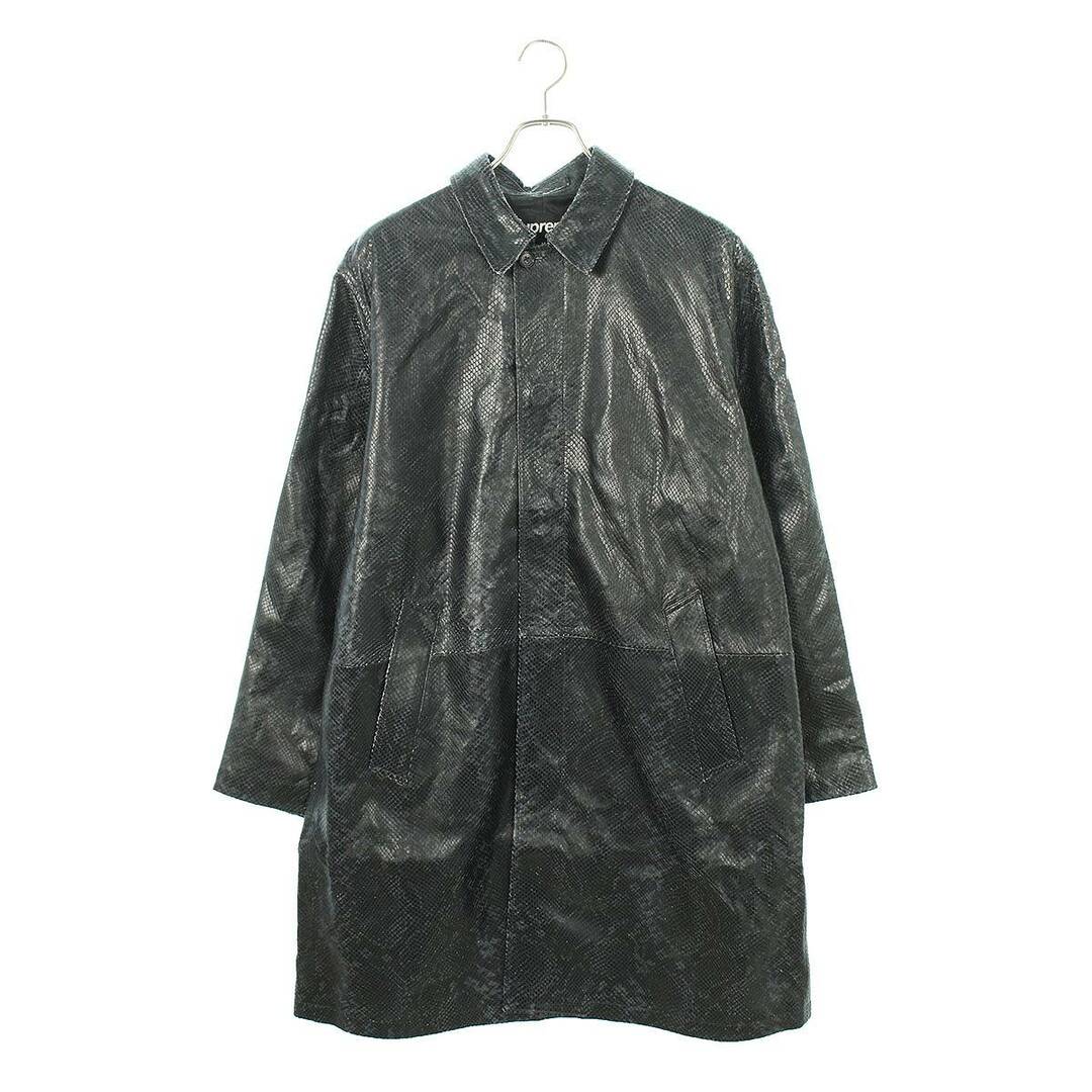 Supreme(シュプリーム)のシュプリーム  23SS   Leather Snake Trench Coat ゴートレザースネークトレンチコート メンズ M メンズのジャケット/アウター(トレンチコート)の商品写真