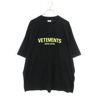 ヴェトモン(VETEMENTS)のヴェトモン  24SS  UE64TR800X リミテッドエディションロゴプリントTシャツ メンズ S(Tシャツ/カットソー(半袖/袖なし))