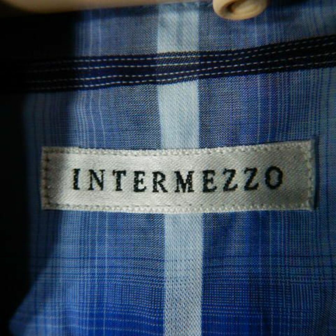 INTERMEZZO(インターメッツォ)のo7194　INTERMEZZO　日本製　ダーバン　長袖　チェック　デザイン　　 メンズのトップス(シャツ)の商品写真
