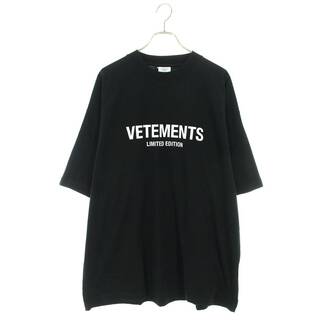 ヴェトモン(VETEMENTS)のヴェトモン  24SS  UE64TR800B リミテッドエディションロゴプリントTシャツ メンズ S(Tシャツ/カットソー(半袖/袖なし))