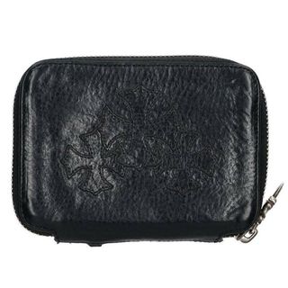 クロムハーツ(Chrome Hearts)のクロムハーツ  BABY BANK ROBBER/ベイビーバンクローバー クロスパッチラウンドジップレザーウォレット財布 メンズ(財布)