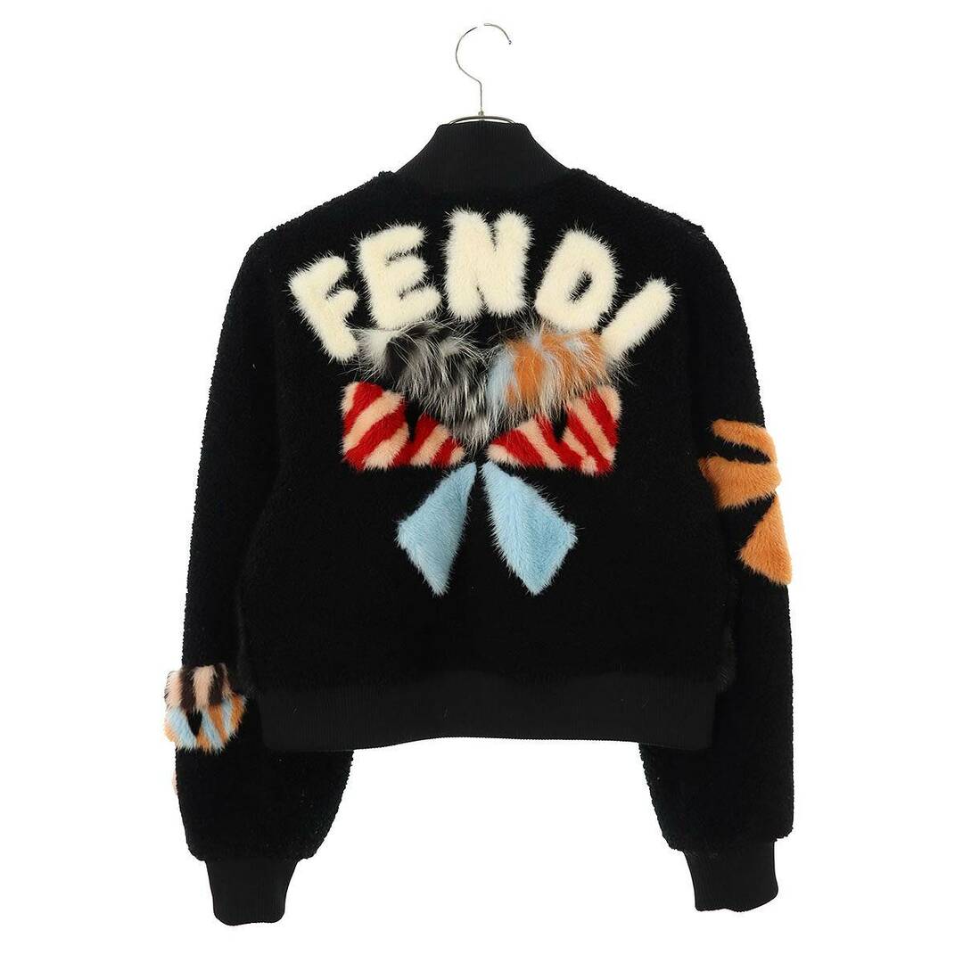 FENDI(フェンディ)のフェンディ  FNE73E 7IC ミンクファー裏地ラムレザージャケットブルゾン レディース 40 レディースのジャケット/アウター(ブルゾン)の商品写真