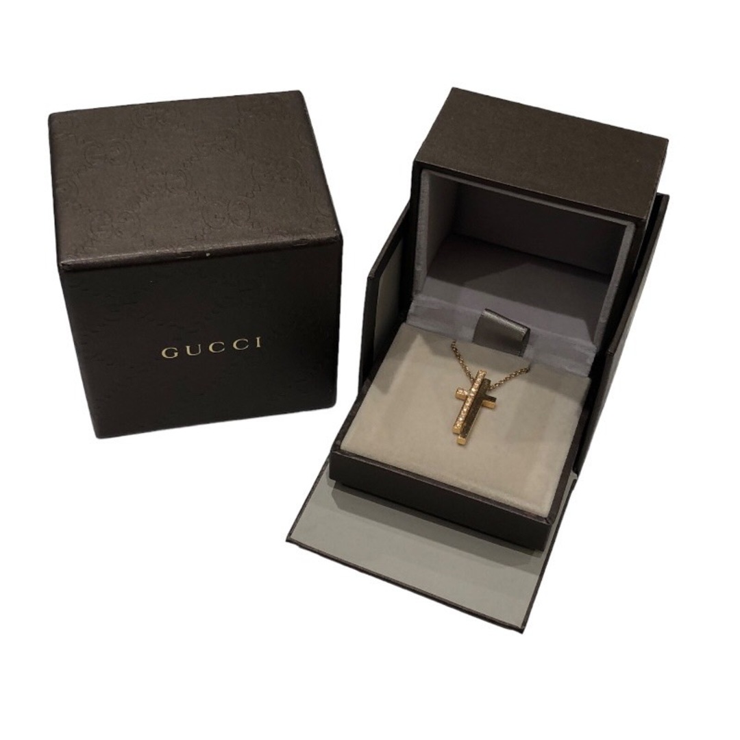 Gucci(グッチ)の　グッチ GUCCI セパレートクロスダイヤネックレス 750PG K18ピンクゴールド ジュエリー レディースのアクセサリー(ネックレス)の商品写真