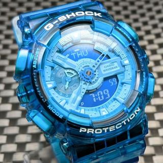 カシオ(CASIO)のG-SHOCK GA-110B キャンディブルー ベゼル & ベルト 電池新品(腕時計(アナログ))