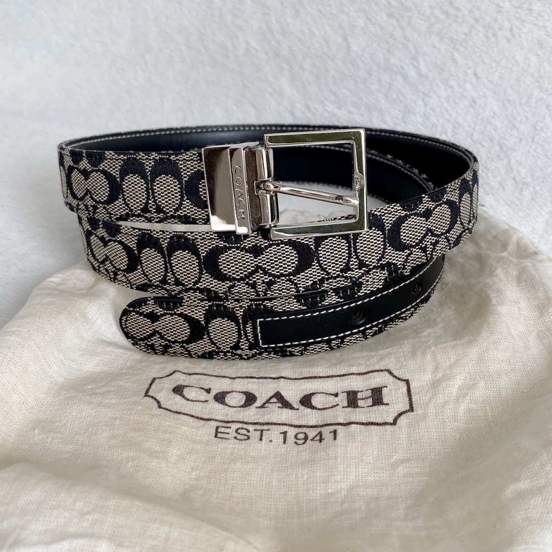 COACH - COACH コーチ ベルト ブラック系シグネチャー COACH - COACH コーチ ベルト ブラック系シグネチャー