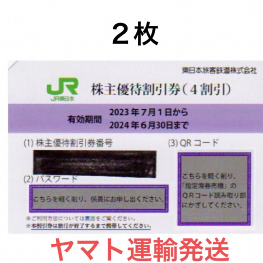JR東日本 株主優待割引券　4枚セット　ラクマパック配送