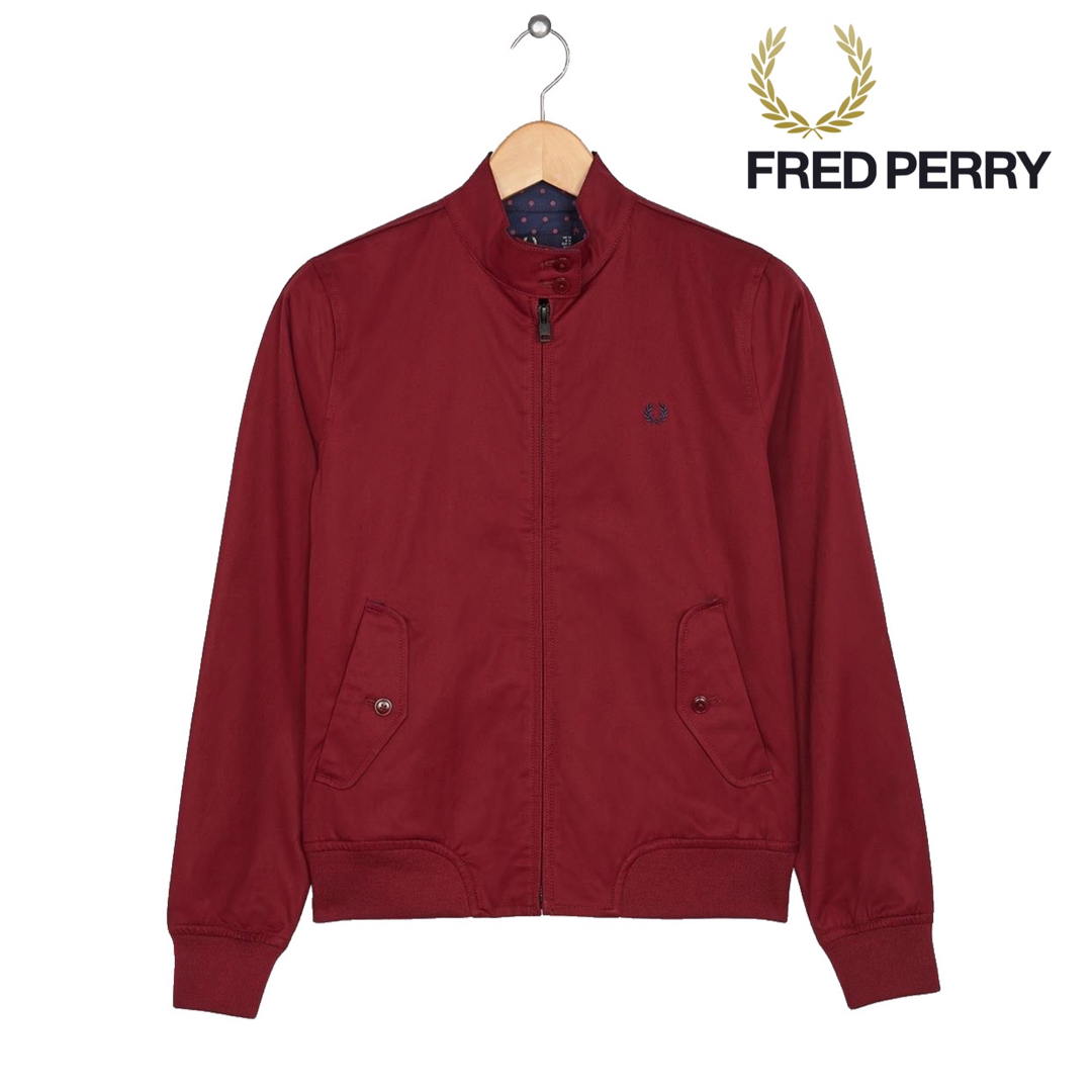 肩幅39cmFRED PERRY フレッドペリー　ハリントンジャケット　S UK8 ドット