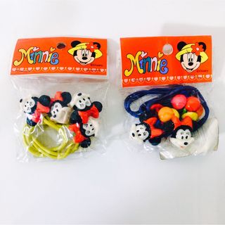 ディズニー(Disney)の新品 未開封 ミニー レア 希少 レトロ  ヘアゴム  2セット(キャラクターグッズ)