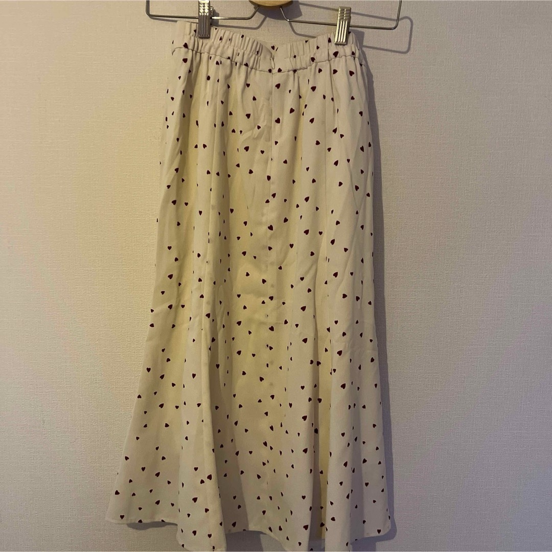 puiハート柄フレアスカート レディースのスカート(ロングスカート)の商品写真