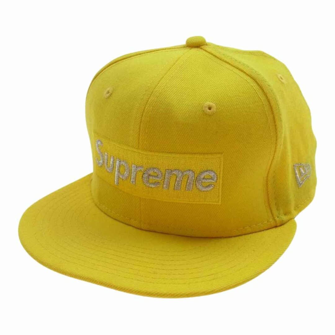 Supreme(シュプリーム)のSupreme シュプリーム キャップ 20SS NEW ERA ニューエラ ＄IM Sim Metallic Box Logo Cap ボックスロゴ キャップ 帽子 イエロー系 58.7cm【中古】 メンズの帽子(その他)の商品写真