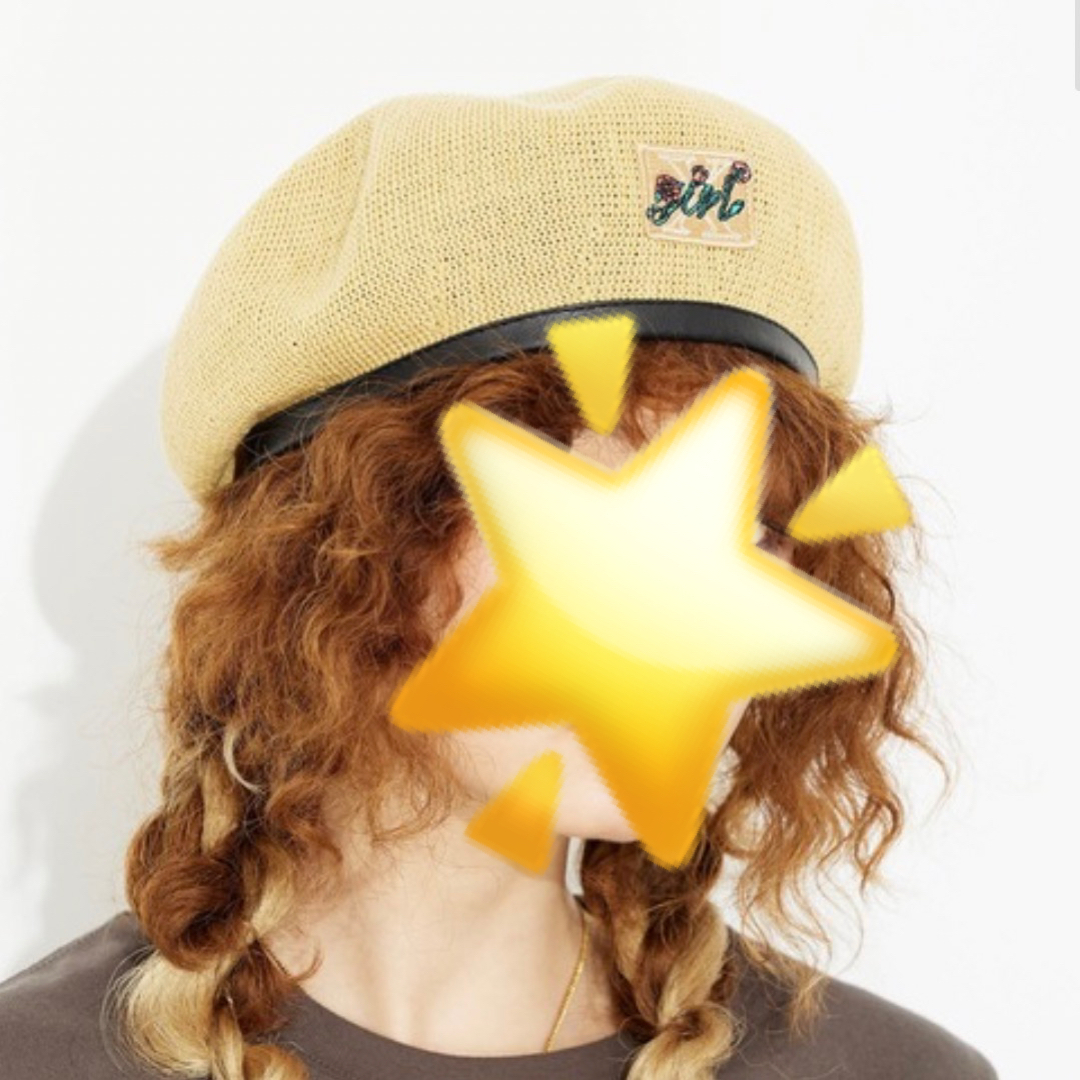 X-girl(エックスガール)のx-girl SUMMER BERET サマーベレー帽 レディースの帽子(ハンチング/ベレー帽)の商品写真