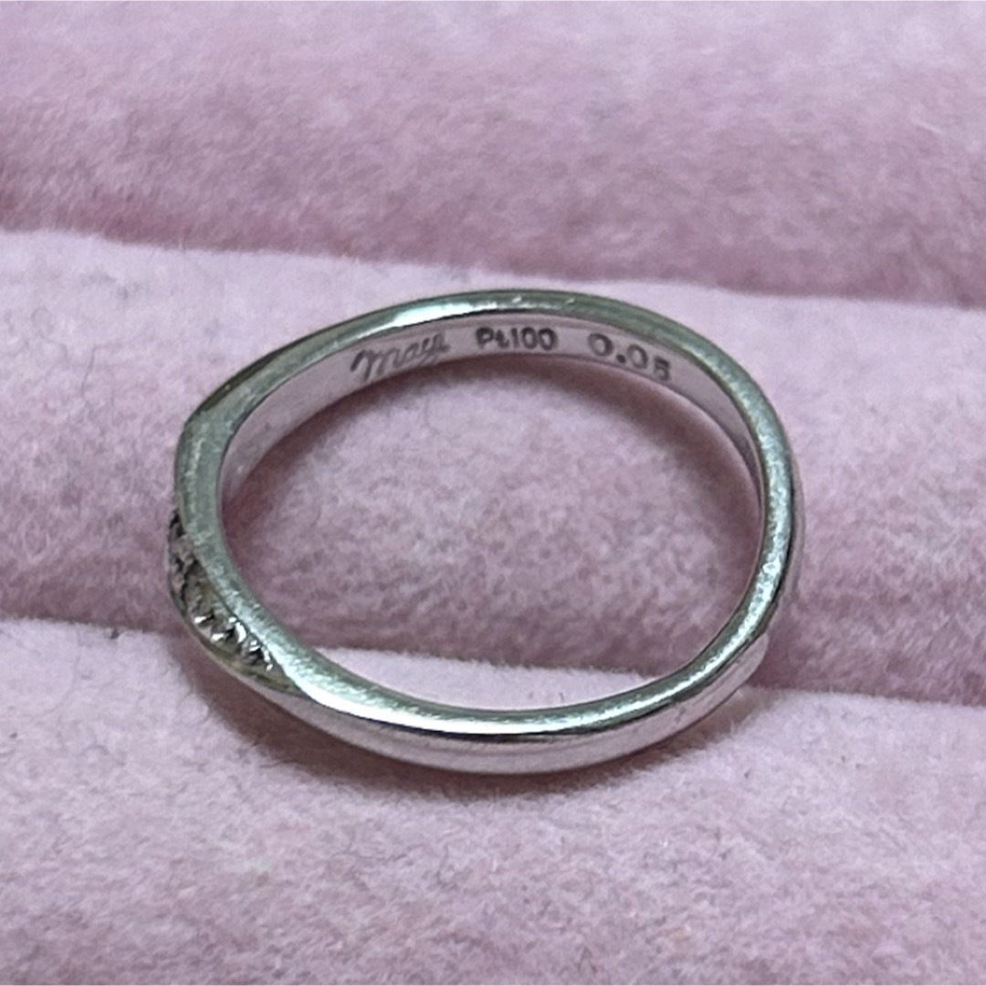 天然ダイヤモンド　プラチナシルバーリング レディースのアクセサリー(リング(指輪))の商品写真
