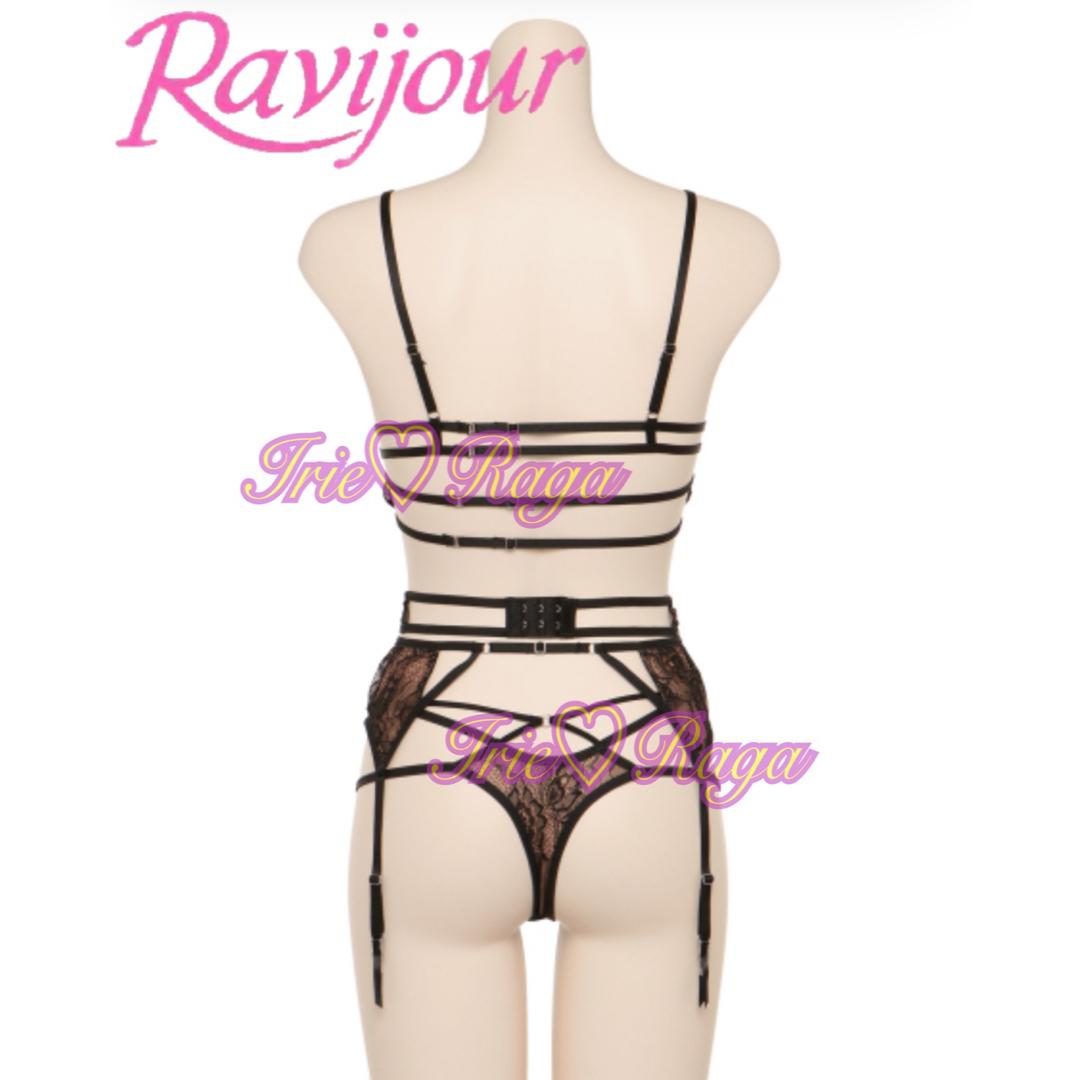 Ravijour(ラヴィジュール)の★Ravijour★レースブラショーツガーター3点★ブラレットTバックパンツ下着 レディースの下着/アンダーウェア(ブラ&ショーツセット)の商品写真