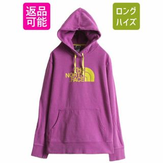 ザノースフェイス(THE NORTH FACE)のノースフェイス プリント スウェット フード パーカー レディース XL 古着 The North Face プルオーバー 裏起毛 トレーナー 大きいサイズ(パーカー)