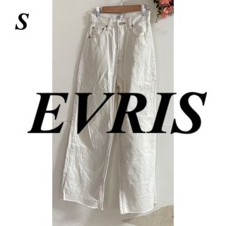 エヴリス(EVRIS)のEVRIS エブリス デニムワイドパンツ ホワイト(デニム/ジーンズ)