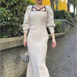 【値下げ】スナイデル　カッティングレース　ワンピース  GRY サイズ0 結婚式