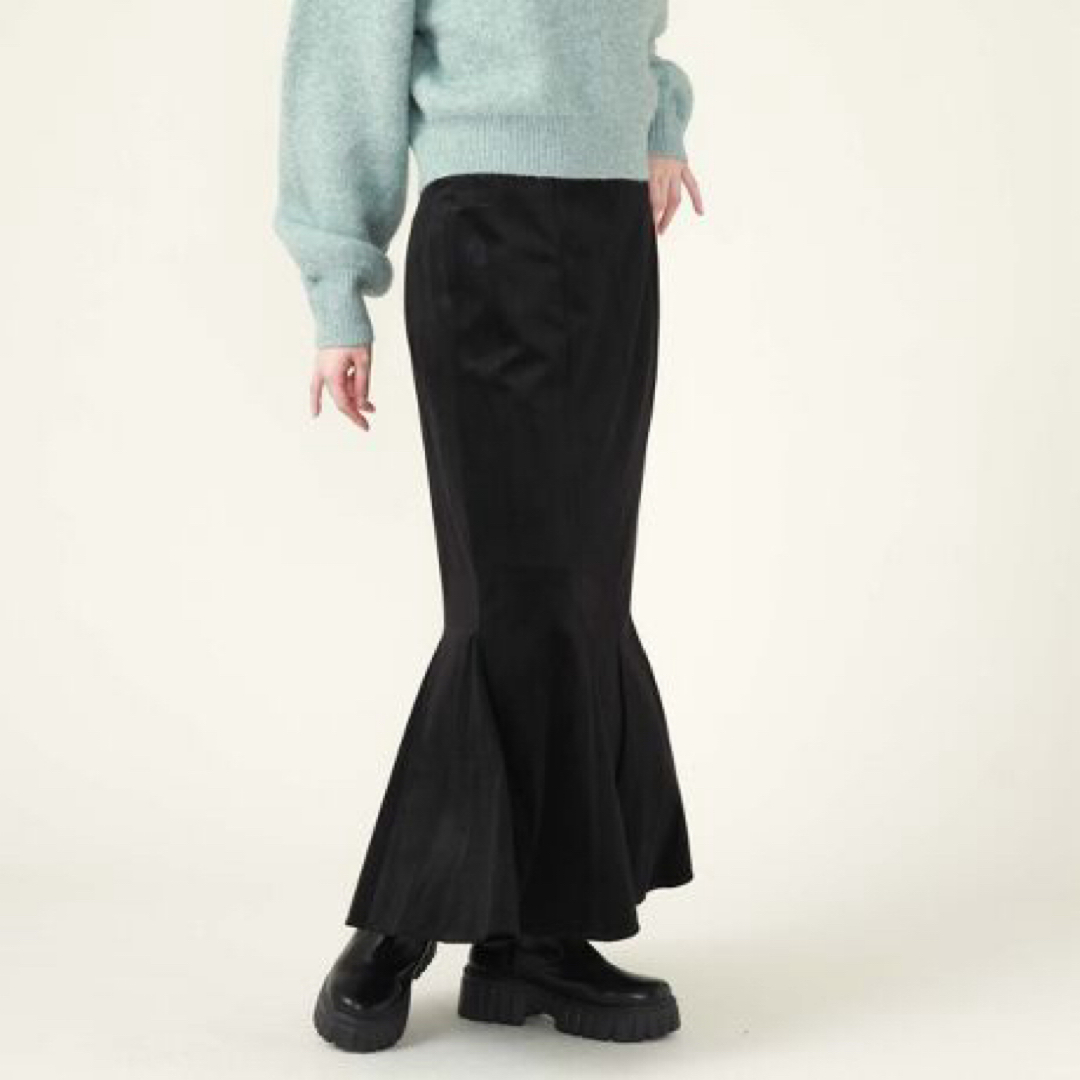 GRL(グレイル)のコーデュロイマチ付きマーメイドスカート レディースのスカート(ロングスカート)の商品写真