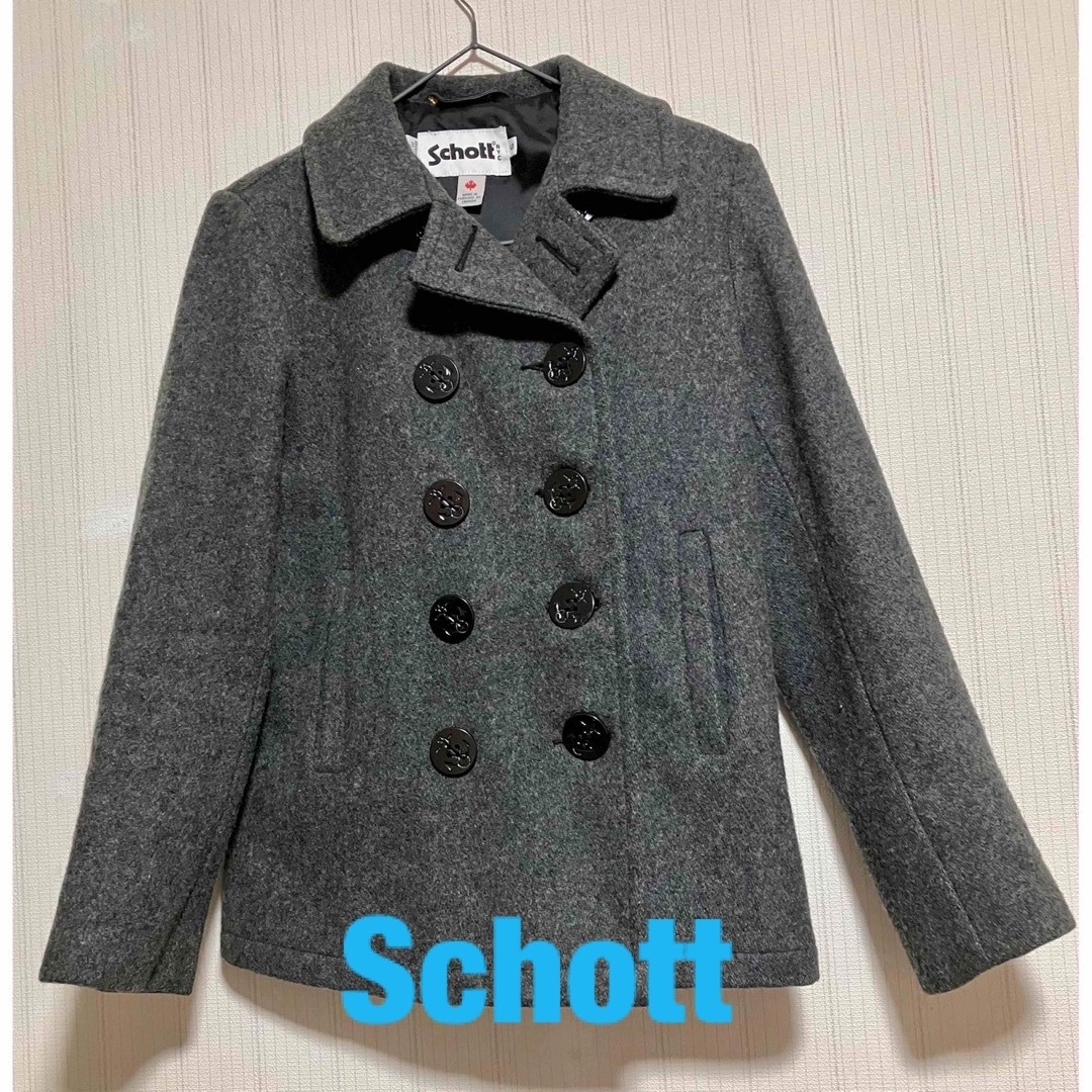 schott(ショット)のショット SCHOTT Pコート グレー　アースミュージックアンドエコロジー レディースのジャケット/アウター(ピーコート)の商品写真