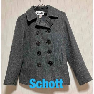 schott - ショット SCHOTT Pコート グレー　アースミュージックアンドエコロジー