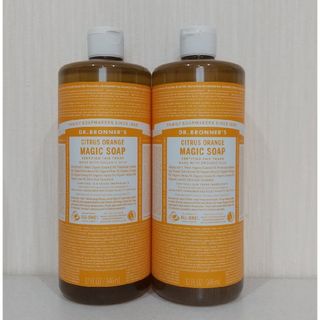 ドクターブロナー(Dr.Bronner)のドクターブロナー  マジックソープ   シトラスオレンジ 946ml  × 2本(ボディソープ/石鹸)